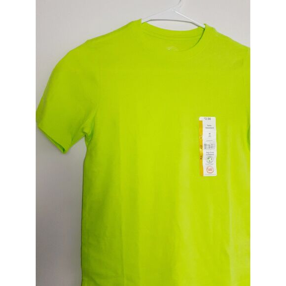 Wonder Nation Plain Neon Green sSoft Cotton Blend Boys Tee Med Lot of 3 NWT - Picture 3 of 13